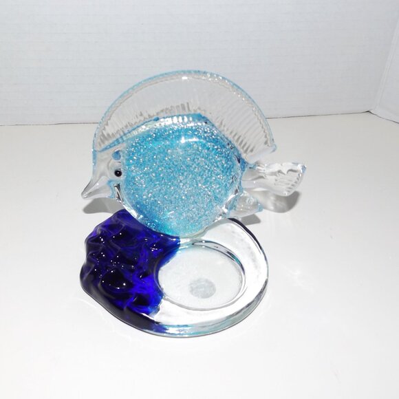 Pair of PartyLite Vintage Art Glass Tropical Fish Tealight Candle Holders - Picture 7 of 8